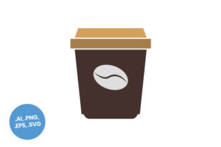 Black Coffee Cup Flat Icon: Graphics & Icons for Crafters