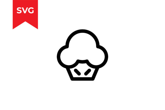 Christmas Icon Cup Cake Graphics & Icons