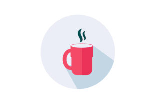 Cup of Coffee Flat Icon Vector in Brand Graphics & Icons