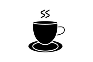 Cup of Coffee Glyph Icon Vector: Graphics & Icons