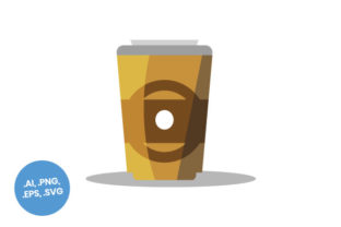 Gold Coffee Cup Flat Icon: Graphics & Icons Review