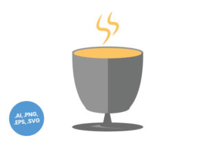 Grey Coffee Cup Flat Icon: Graphics & Icons for Bloggers