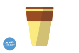 Lime Coffee Cup Flat Icon: Fresh Icon Graphics for Coffee Branding