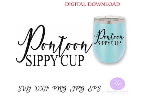 Pontoon Sippy Cup Graphics for Crafts & Content Design