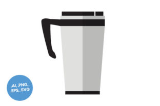 Silver Coffee Tumbler Flat Icon: Graphics & Icons Review