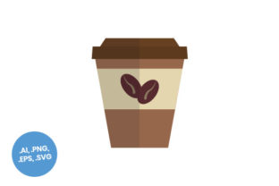 Small Paper Coffee Cup Flat Icon: Graphics & Icons Asset