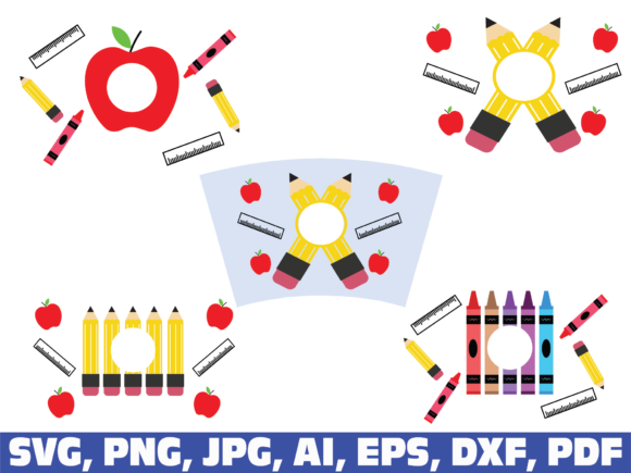 Teacher School Apple Full Warp Cold Cup Graphics & Crafts