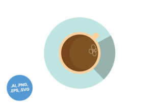 Top View Coffee Cup Flat Icon Graphics & Icons Review