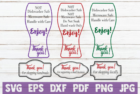 Tumbler Care Card Graphics for Crafts and Digital Selling